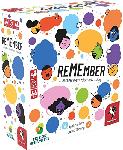 Pegasus Spiele Remember - Card Game 3-5 Players – Card Games for Family – 10-30 Minutes of Gameplay – Games for Family Game Night – Card Games for Kids and Adults Ages 8+ - English Version