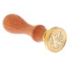 Pegciuho Stamp Vintage Alphabet Letter Wooden Handle Copper Head Alphabet Set Style for Personalized Seals, K