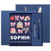 PEJXJML Back to School Gift Personalized Notebook and Pen Set with Gift Box