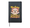 Pekingese Cartoon Mix Breed Dog Today I feel like a Peekapoo Hardcover Journal, Black