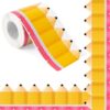 Pencil Bulletin Board Border, 65.6 Ft Back to School Borders Trim Decorations for Classroom, First Day of School Paper Borders for Teacher Preschool Daycare Kindergarten Chalkboard Desks Windows Decor