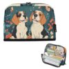 Pencil Pouches Large Capacity Pen Case Organizer Cute Beagle Dogs Teal