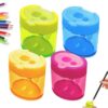 Pencil Sharpeners with Cover, 2026 New Compact Manual Pencil Sharpener with Container for Students, Portable Handheld Pencil Sharpener for School and Office (C)