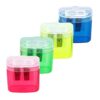 Pencil Sharpeners with Lid Dual Holes Handheld Pencil Sharpener Manual for Standard and Jumbo Pencils Cute Compact Sharpener for Adults Students Office Home (4 Pcs)