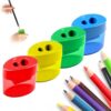 Pencil Sharpeners with Lid, Pencil Sharpeners Manual, Colored Handheld Sharpener Suitable for Kids Adults Students School Class Home Office (ABCD Set)