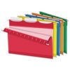 Pendaflex Ready-Tab Reinforced Hanging File Folders, Letter Size, 3 Tab, Assorted Colors, 25/BX (42621)