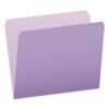 Pendaflex Two-Tone Color File Folders, Letter Size, Lavender, Straight Cut, 100/BX (152 LAV)