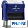 Pending (Blue) + Under Review (Blue) Combo Self-Inking Rubber Stamp | Business & Office Rubber Stamps (Blue Ink) - Q-200