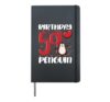 Penguin I'm 59 Birthday Heart Balloon Winter Theme Party Hardcover Journal, Black