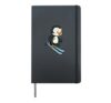 Penguin skiing Hardcover Journal, Black