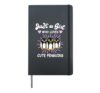 Penguins Saying Girl Cute Penguins Motif Hardcover Journal, Black
