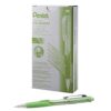 Pentel Twist-Erase CLICK Mechanical Pencil, (0.7mm), CLEAR Barrel, Lime Green Grip, 12 pack (PD277TK)