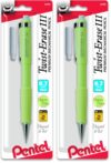 Pentel Twist-Erase Express Automatic Pencil, 0.7mm, Medium Line, Assorted Fashion Colors (QE517FEBPM) (Pack of 2)