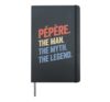 Pepere Design For Grandpa From Grandkids Father's Day Pepere Hardcover Journal, Black