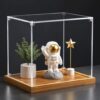 Perforated Aluminum Ceiling Tile 4x4X4 24x20X24 Clear Acrylic Display Case with Wooden Floor