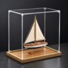 Perforated Aluminum Ceiling Tile Customizable Clear Acrylic Display Stand with Solid Wood Bottom