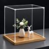 Perforated Aluminum Ceiling Tile Thickened Clear Dustproof Storage Box with Wooden Base