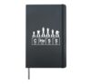 Periodic Table Chess Pieces Chess Game Chemical Elements Hardcover Journal, Black