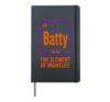 Periodic Table Funny Batty Element Of Nighlife Halloween Hardcover Journal, Black