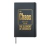 Periodic Table Funny Chaos Element Of Disorder Chemistry Hardcover Journal, Black