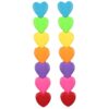 Perodlly 2PCS Stackable Markers 6 Pastel Colors in 1 Chisel Tip Highlighters Plastic Heart Shape Highlighters for Kids School Drawing Painting Writing Office Supplies..