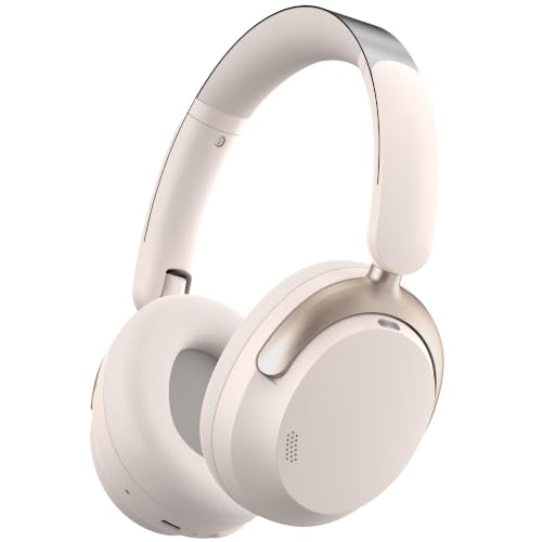 Persona 3rd ANC Bluetooth Headphones, Over Ear Headphones with Bluetooth 5.4, 70 Hours Playtime, Noise Cancelling Headphone with Mic, Foldable Lightweight Headset, Comfort Fit for Gym, Travel, White