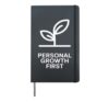 Personal Growth First Self Improvement Positive Mindset Hardcover Journal, Black
