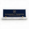 Personalised Desk Name Plate for Office, Name Sign with Custom Logo, Gift for Co-worker, Executives, Managers, Corporate Gifts.