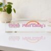 Personalized Acrylic Name Plate with Red Rose Design