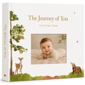 Personalized Baby Memory Book, 4x6 Photo Cover, First 5 Years, Woodland