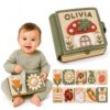 Personalized Busy Book for Toddlers 1-3, Custom Name Felt Quiet Baby Book