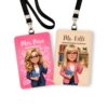 Personalized Cartoon Teacher ID Badge Holder from Photo for Educators