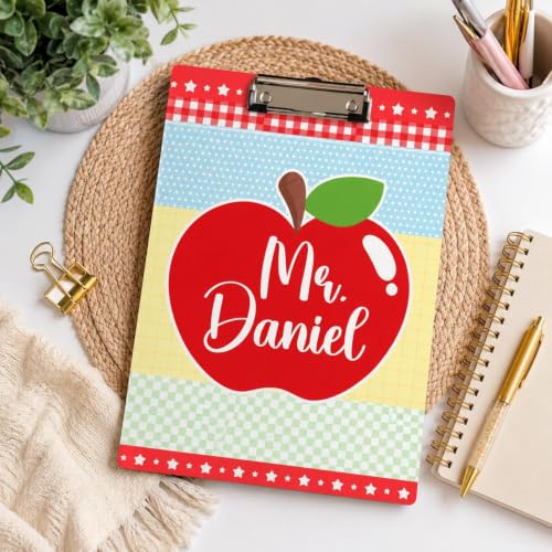 Personalized Clipboard for Teacher, Custom Cute Teacher Clipboard,Back to School Gifts for Teacher, Thank You Appreciation Gifts for Teacher Educators, Classroom Decor Must Have Supplies