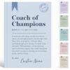 Personalized Coach of Champions Journal, Custom Name Appreciation Gift