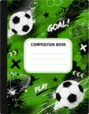 Personalized Composition Book with Name | Custom School Notebook for Kids | Back to School Supplies | Wide Ruled Notebook | Cute Composition Book for Boys & Girls (Soccer champions)