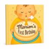 Personalized First Birthday Book, Custom Name Hardcover Photo Keepsake, First Year Memory Book for Baby Boy or Girl, One Year Old Milestone Keepsake for New Parents and Family (11"x8.5")