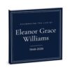 Personalized Funeral Guest Book with Name and Life Dates – Celebration of Life Memorial Service Hardcover for Memories and Condolences (100 Pages)