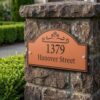 Personalized House Numbers for Outside, Custom Aluminum Address Sign with Street Name, Modern Weatherproof House Number Plaque for Front Door, Porch & Gate