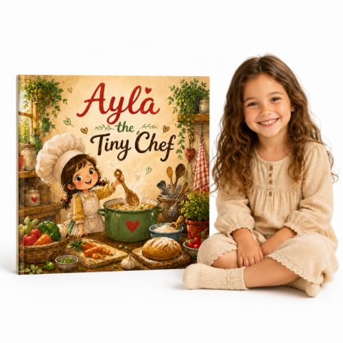 Personalized Little Chef Storybook for Kids, Custom Name & Photo Cooking Book Personalized Baking Story for Boys and Girls, Toddler Birthday Christmas Gift Childhood Keepsake for Little Chefs