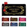 Personalized Magnetic Mailbox Cover Custom Name Address Photo Number, Waterproof All Season Outdoor Decor for Garden Courtyard Standard Size Mailbox Wraps