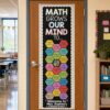 Personalized Math Classroom Linen Tapestry Colorful Growth Mindset Banner