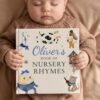 Personalized Nursery Rhymes Book, Custom Baby Name Storybook, Baby Shower for Boy or Girl, First Birthday Keepsake for Nephew, Children's Bedtime Story 1