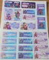 Personalized School Supply Labels Holographic Stickers