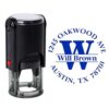 Personalized Stamp with Monogram Initial Name, Self Inking Return Address