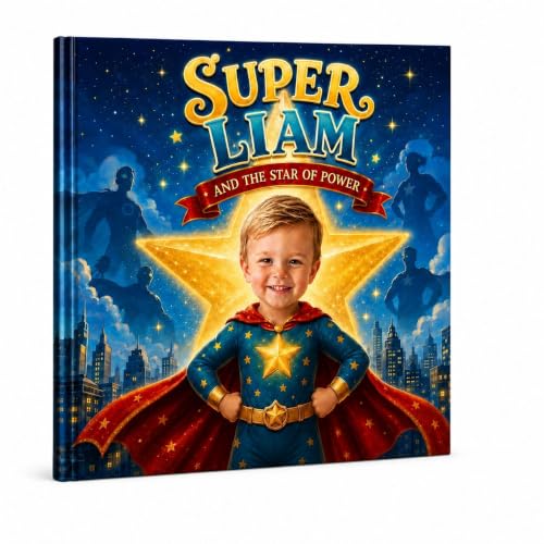 Personalized Superhero Book for Kids, Custom Name and Photo Storybook, Hardcover Keepsake for Boys and Girls, for Birthdays and Confidence Building, for Toddlers and Young Readers (11"x8.5")