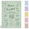 Personalized Teacher Memory Journal, Custom Name Appreciation Gift