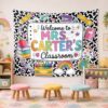 Personalized Teacher Name Tapestry, Custom Welcome Classroom Banner