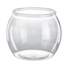 Pet Centerpiece Bowl Vase and Tank - Transparent Glass Aquarium for Indoor Home Events and Parties Large Display (White, 16.5x16.5x13.5cm)