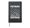 Petrov Defense Chess Player Hardcover Journal, Black