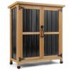 PetsCosset Small Weatherproof Outdoor Storage Cabinet with Lockable Doors